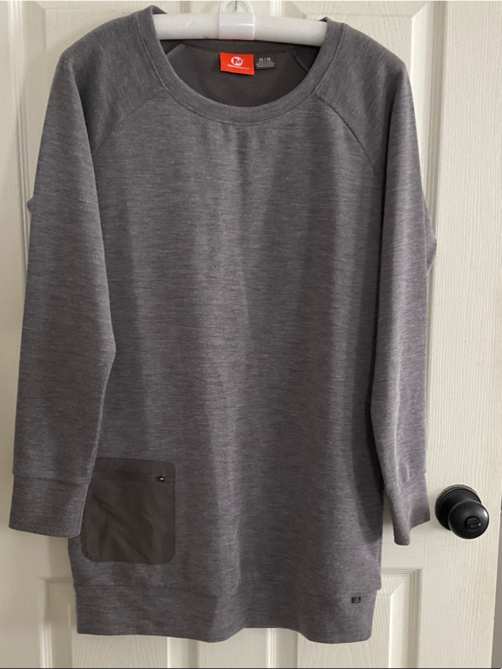 Merrell Heather Gray Long Sleeve Crewneck Tunic Sweatshirt